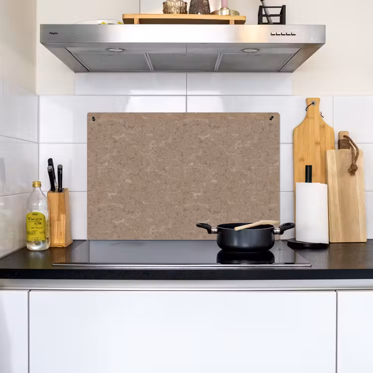 Patroon - Kalksteen - Beige Inductie beschemer met haakjes klein 777 -sfeer2
