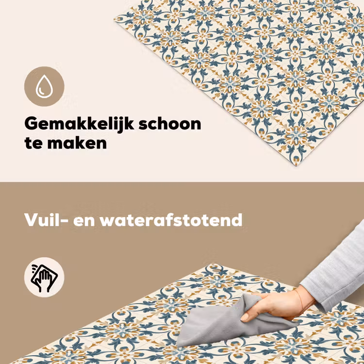 Patroon - Klassiek - Kleurrijk Inductie beschemer met haakjes klein 777 -ky-schoon-nl