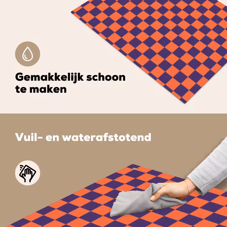 Patroon - Klassiek - Paars Inductie beschemer met haakjes klein 777 -ky-schoon-nl