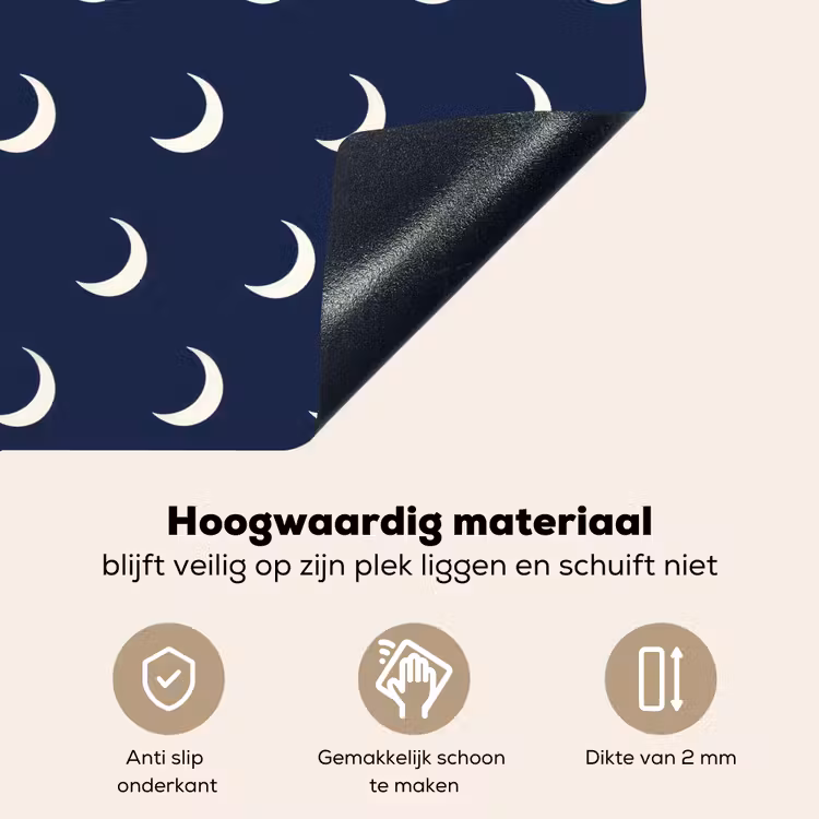 Patroon - Manen - Blauw Inductie beschemer met haakjes klein 777 -ky-onderkant-nl