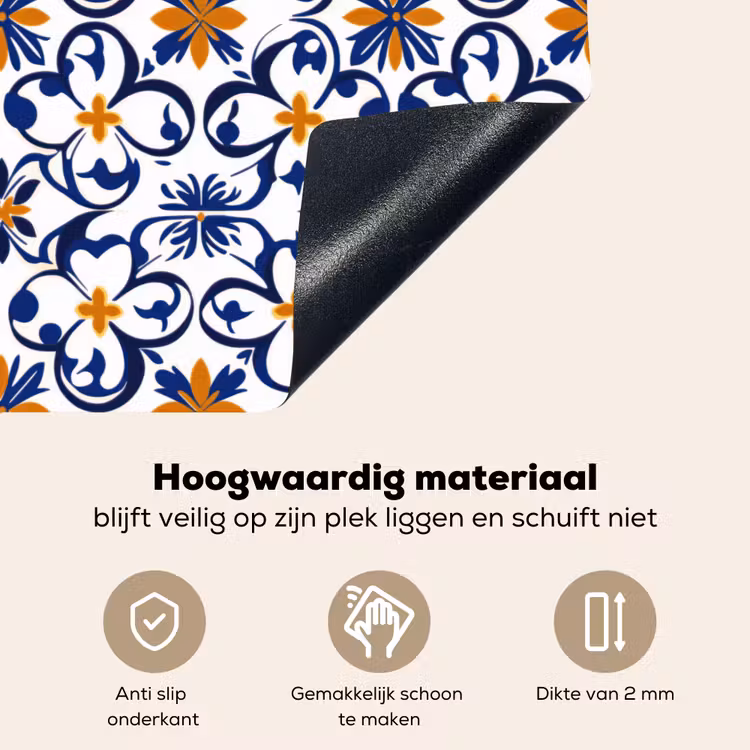Patroon - Modern - Kleurrijk Inductie beschemer met haakjes klein 777 -ky-onderkant-nl