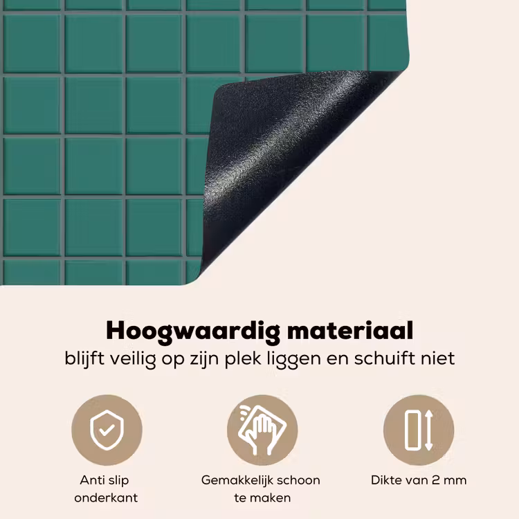 Patroon - Patroon - Smaragd Inductie beschemer met haakjes klein 777 -ky-onderkant-nl