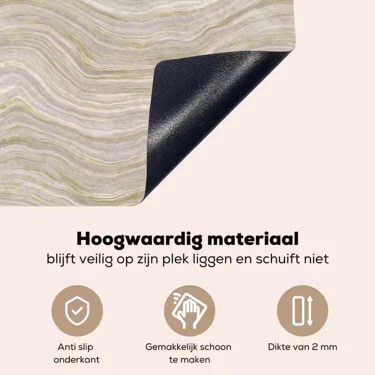 Patroon - Sereen - Groen Inductie beschemer met haakjes klein 777 -ky-onderkant-nl