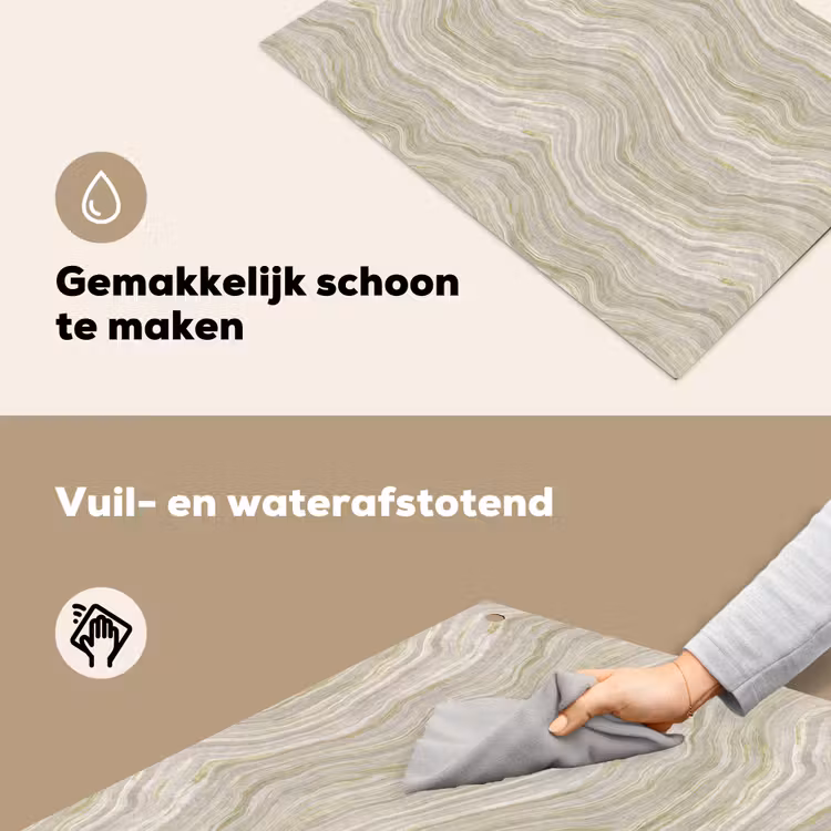 Patroon - Sereen - Groen Inductie beschemer met haakjes klein 777 -ky-schoon-nl
