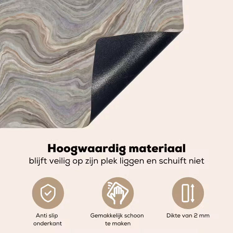Patroon - Sereen - Paars - Groen Inductie beschemer met haakjes klein 777 -ky-onderkant-nl