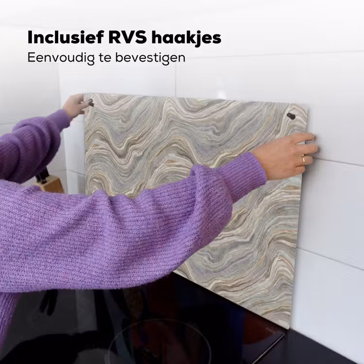 Patroon - Sereen - Paars - Groen Inductie beschemer met haakjes klein 777 -ky-ophangen-nl