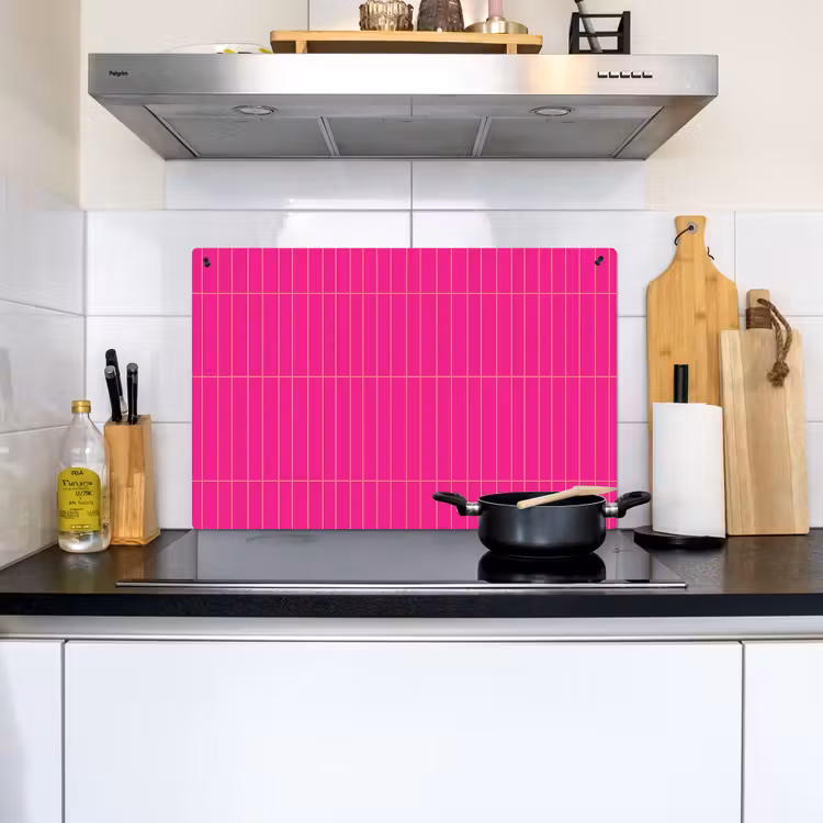 Patroon - Tegel - Magenta - Roze Inductie beschemer met haakjes klein 777 -sfeer2
