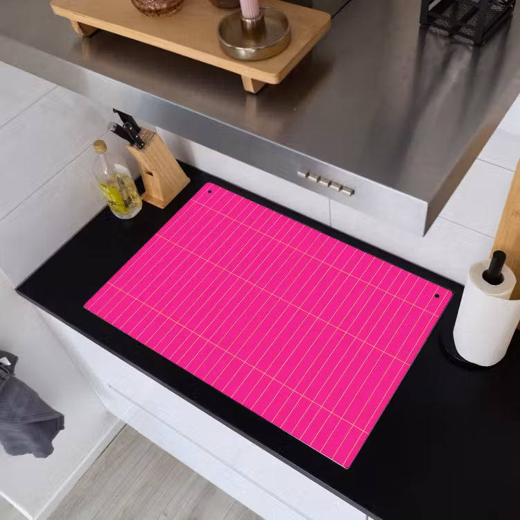 Patroon - Tegel - Magenta - Roze Inductie beschemer met haakjes klein 777 -sfeer1