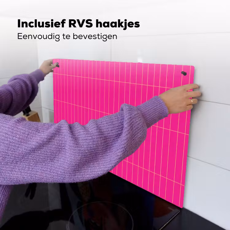 Patroon - Tegel - Magenta - Roze Inductie beschemer met haakjes klein 777 -ky-ophangen-nl