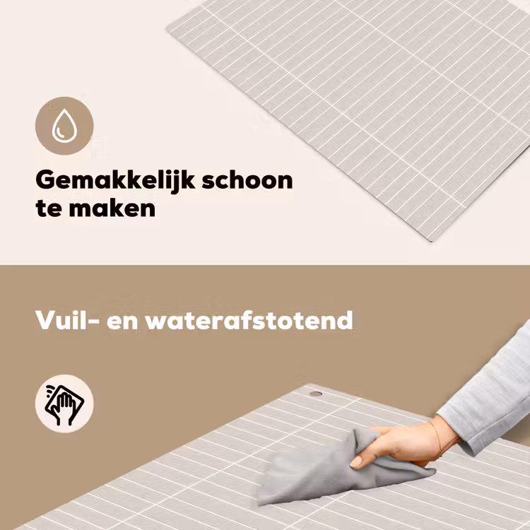 Patroon - Tegels - Zand Inductie beschemer met haakjes klein 777 -ky-schoon-nl
