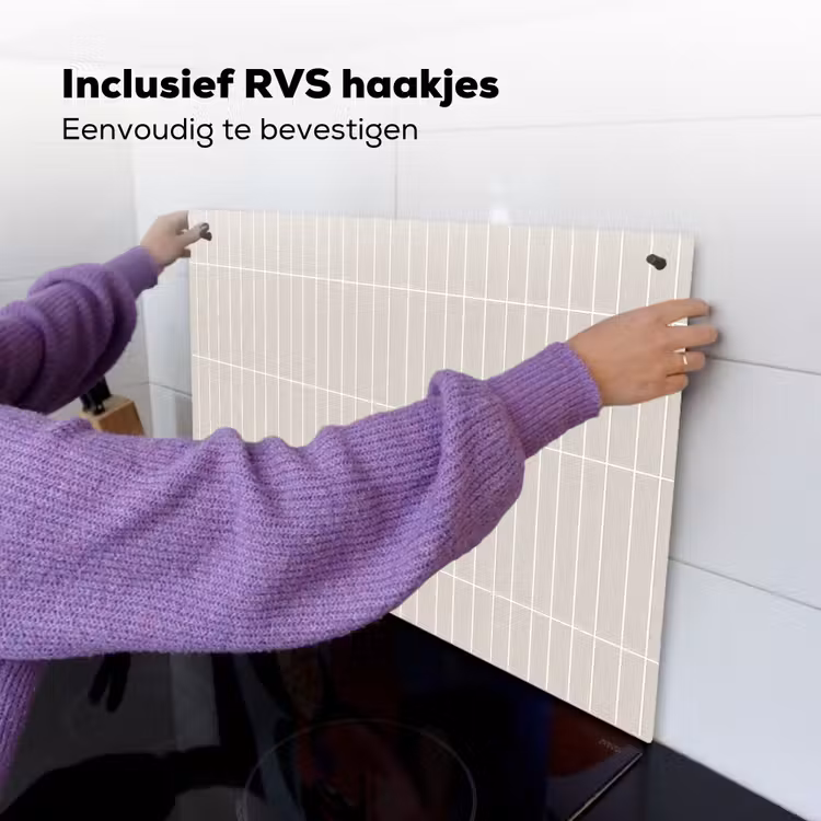 Patroon - Tegels - Zand Inductie beschemer met haakjes klein 777 -ky-ophangen-nl