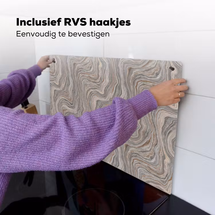 Patroon - Textuur - Grijs Inductie beschemer met haakjes klein 777 -ky-ophangen-nl