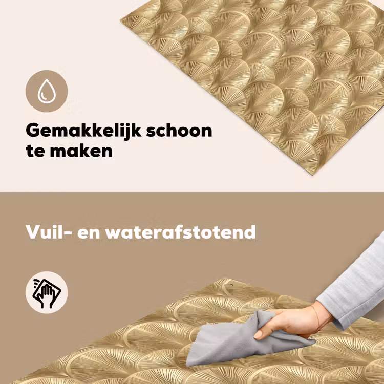 Patroon - Waaier - Goud Inductie beschemer met haakjes klein 777 -ky-schoon-nl