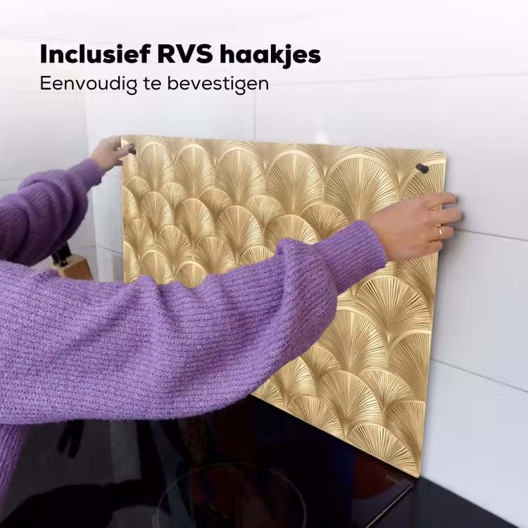 Patroon - Waaier - Goud Inductie beschemer met haakjes klein 777 -ky-ophangen-nl