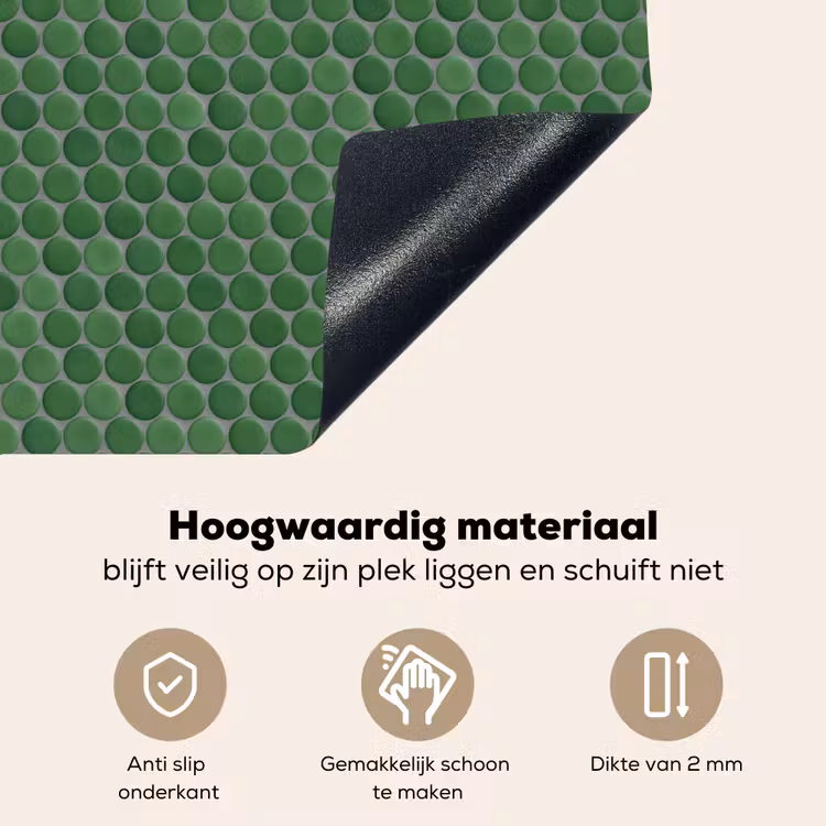 Penny - Mozaïek - Bosgroen - Green Inductie beschemer met haakjes klein 777 -ky-onderkant-nl