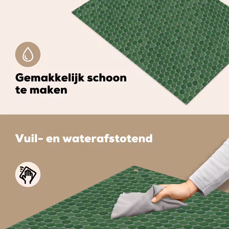 Penny - Mozaïek - Bosgroen - Green Inductie beschemer met haakjes klein 777 -ky-schoon-nl