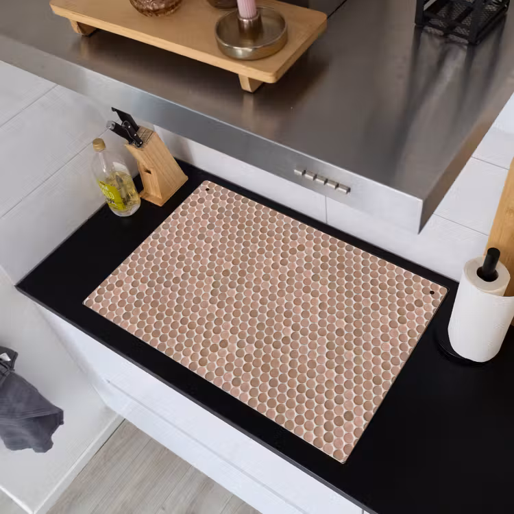 Penny - Mozaïek - Oudroze - Terracotta Inductie beschemer met haakjes klein 777 -sfeer1