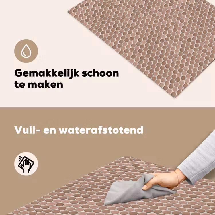 Penny - Mozaïek - Oudroze - Terracotta Inductie beschemer met haakjes klein 777 -ky-schoon-nl