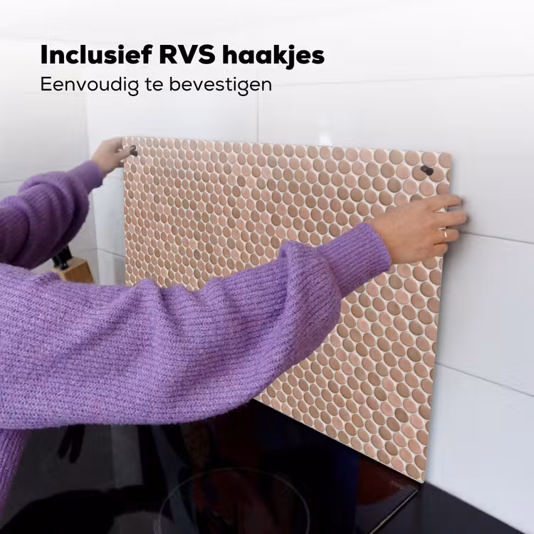 Penny - Mozaïek - Oudroze - Terracotta Inductie beschemer met haakjes klein 777 -ky-ophangen-nl