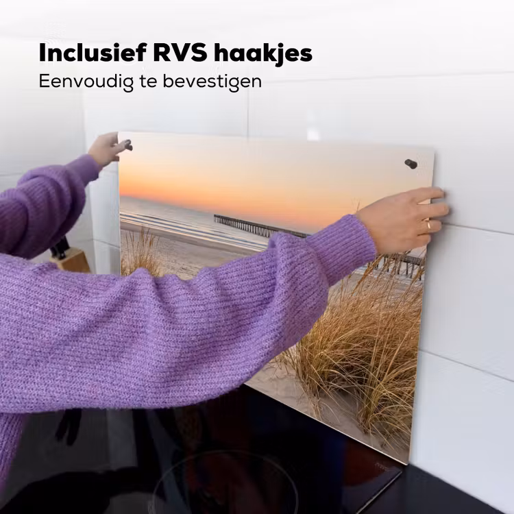 Pier - Zonsondergang - Strand Inductie beschemer met haakjes klein -ky-ophangen-nl