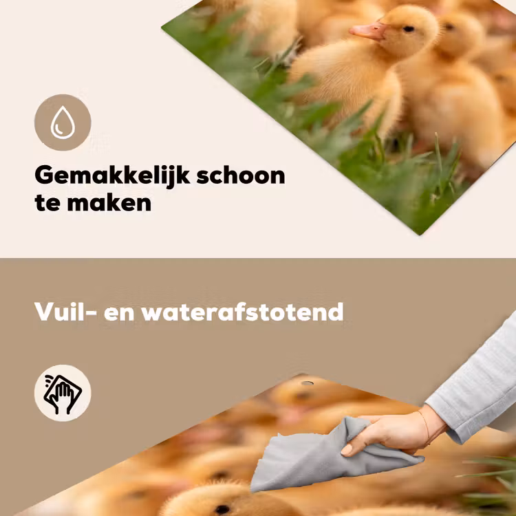 Pijltje - Eend - Natuur - Geel Inductie beschemer met haakjes klein -ky-schoon-nl