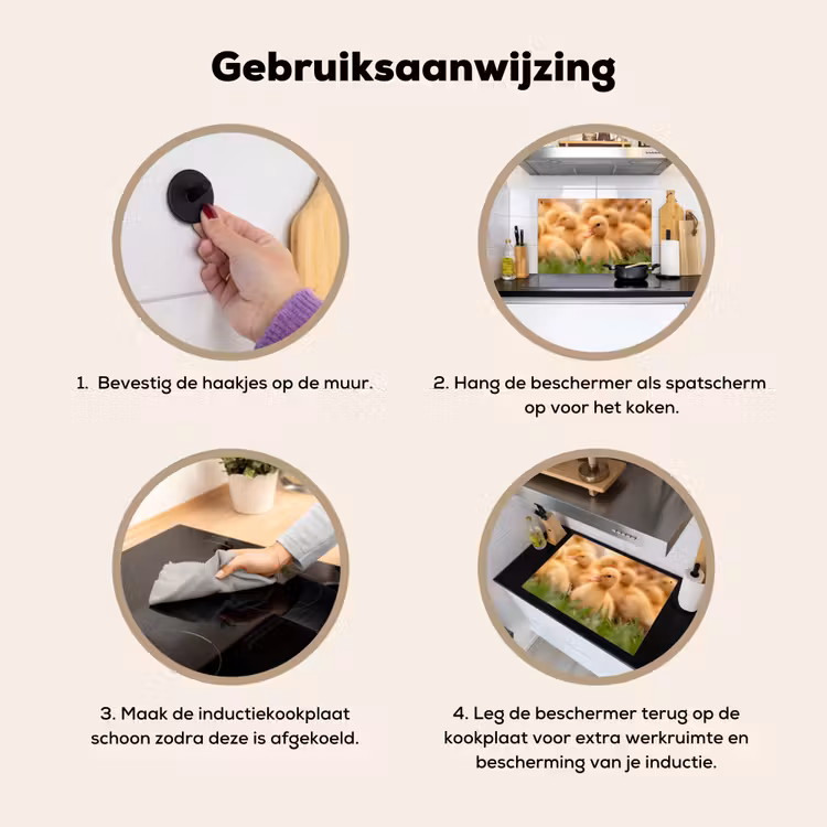 Pijltje - Eend - Natuur - Geel Inductie beschemer met haakjes klein -ky-gebruik-nl