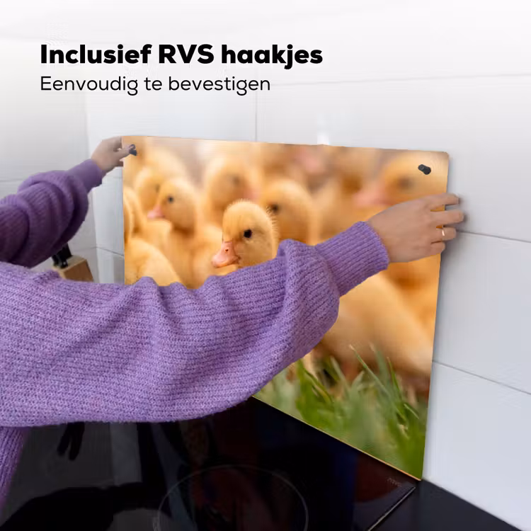 Pijltje - Eend - Natuur - Geel Inductie beschemer met haakjes klein -ky-ophangen-nl