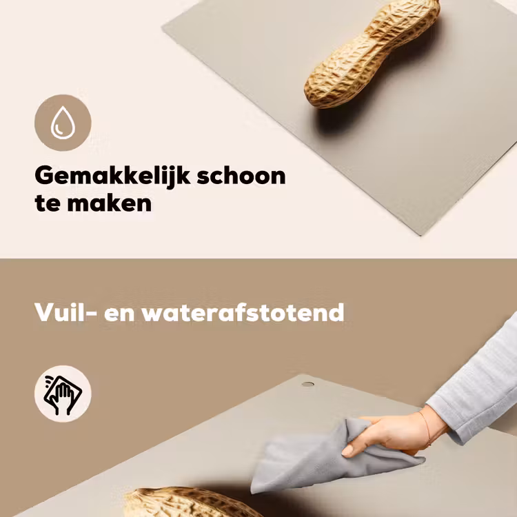Pinda - Ruw - Beige Inductie beschemer met haakjes klein -ky-schoon-nl