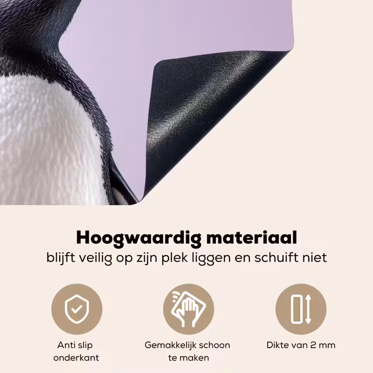 Pinguïn - Koksmuts - Lief - Paars Inductie beschemer met haakjes klein -ky-onderkant-nl