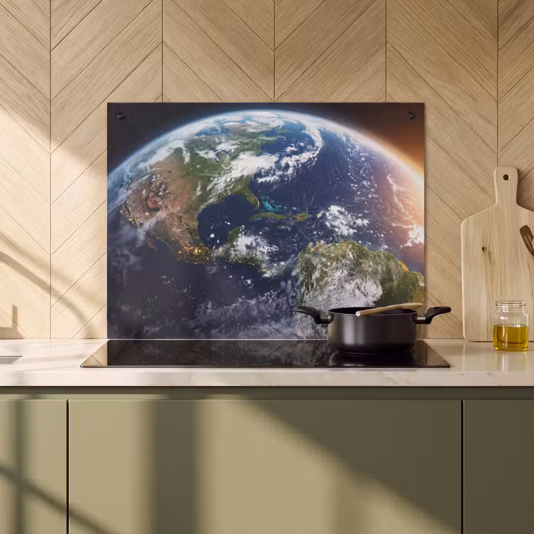 Inductiebeschermer & spatscherm (2in1) - Planeet - Ruimte - Kosmos - Planeet - Ruimte - Kosmos Inductie beschemer met haakjes klein