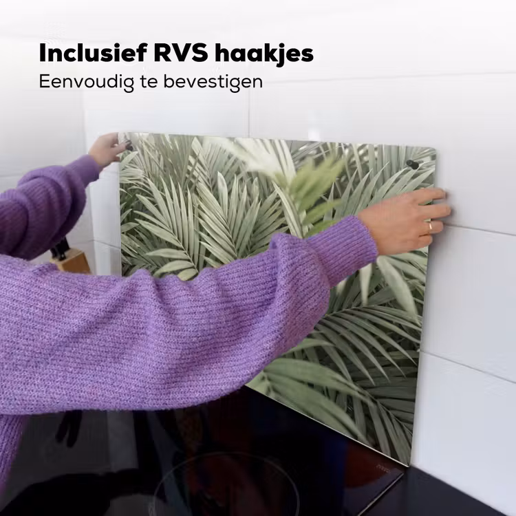 Plant - Palmbladeren - Natuur - Groen Inductie beschemer met haakjes klein -ky-ophangen-nl