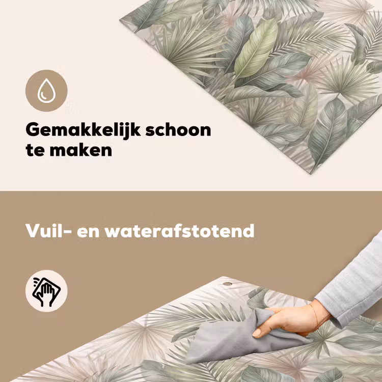 Planten - Tropisch - Bladeren - Groen - Natuur Inductie beschemer met haakjes klein -ky-schoon-nl