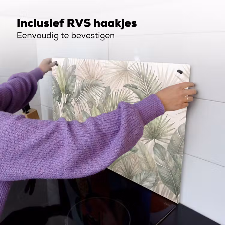 Planten - Tropisch - Bladeren - Groen - Natuur Inductie beschemer met haakjes klein -ky-ophangen-nl
