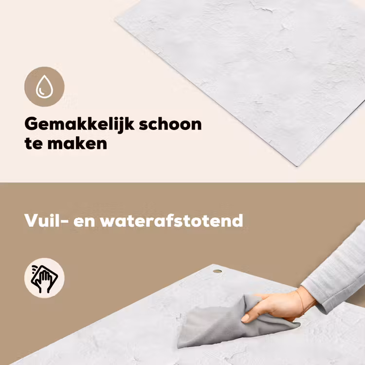 Pleisterlaag - Verf - Wit - Beschadigd Inductie beschemer met haakjes klein 777 -ky-schoon-nl