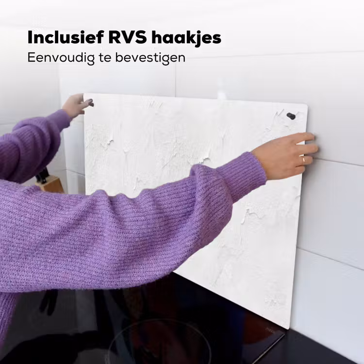 Pleisterlaag - Verf - Wit - Beschadigd Inductie beschemer met haakjes klein 777 -ky-ophangen-nl