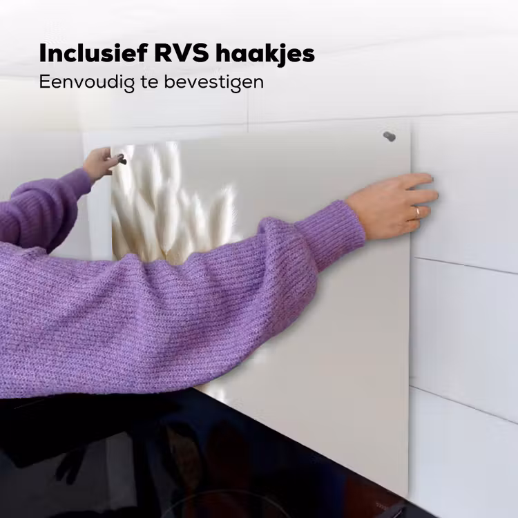 Pluimen - Beige - Minimalistisch Inductie beschemer met haakjes middel -ky-ophangen-nl