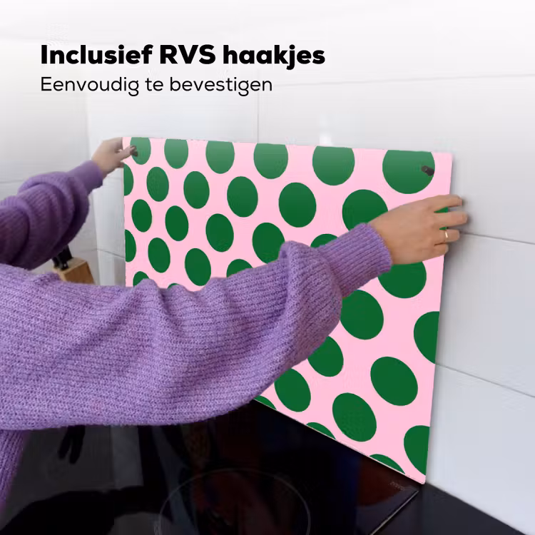 Polkadots - Patroon - Groen Inductie beschemer met haakjes klein 777 -ky-ophangen-nl