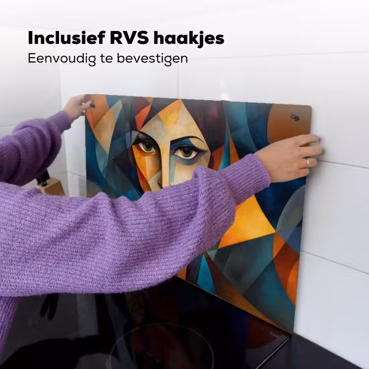 Portret - Abstract - Vormen Inductie beschemer met haakjes klein -ky-ophangen-nl