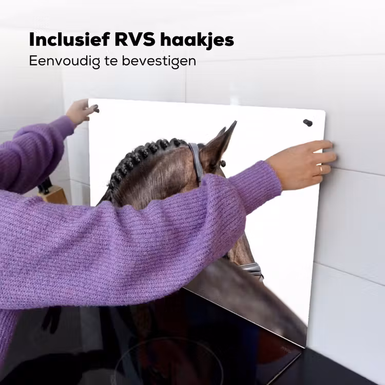 Portret - Paard - Elegant Inductie beschemer met haakjes klein -ky-ophangen-nl