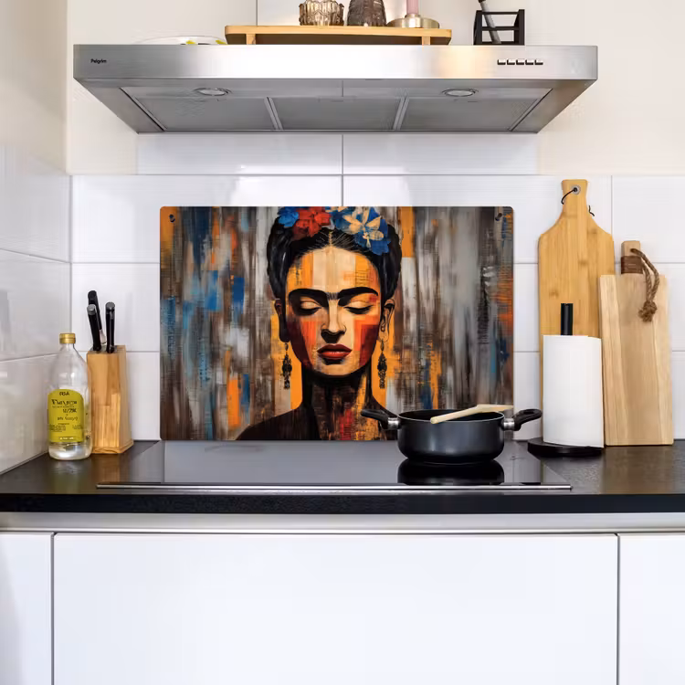 Portret - Vrouw - Bloemen Inductie beschemer met haakjes klein -sfeer2