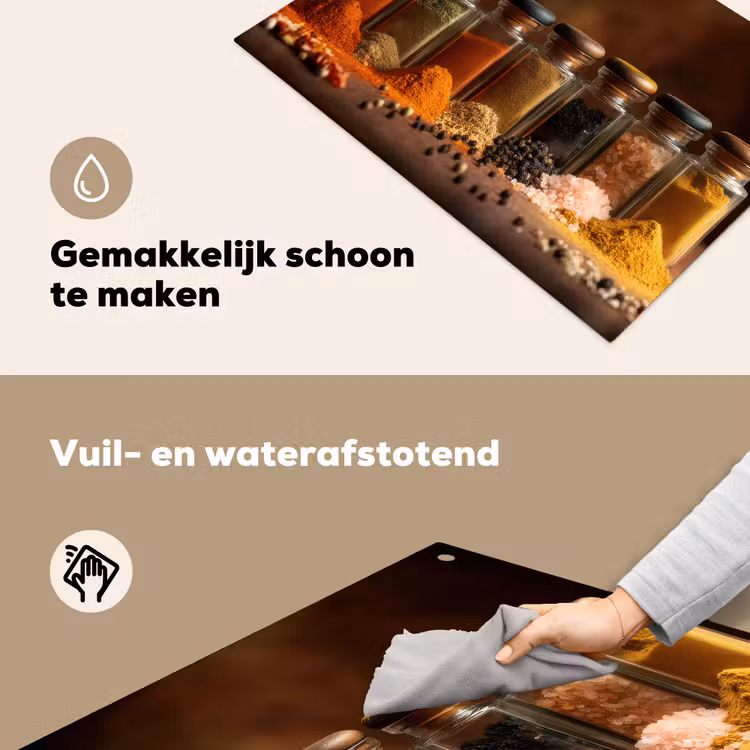 Potjes - Kruiden - Specerijen - Korrels Inductie beschemer met haakjes klein -ky-schoon-nl