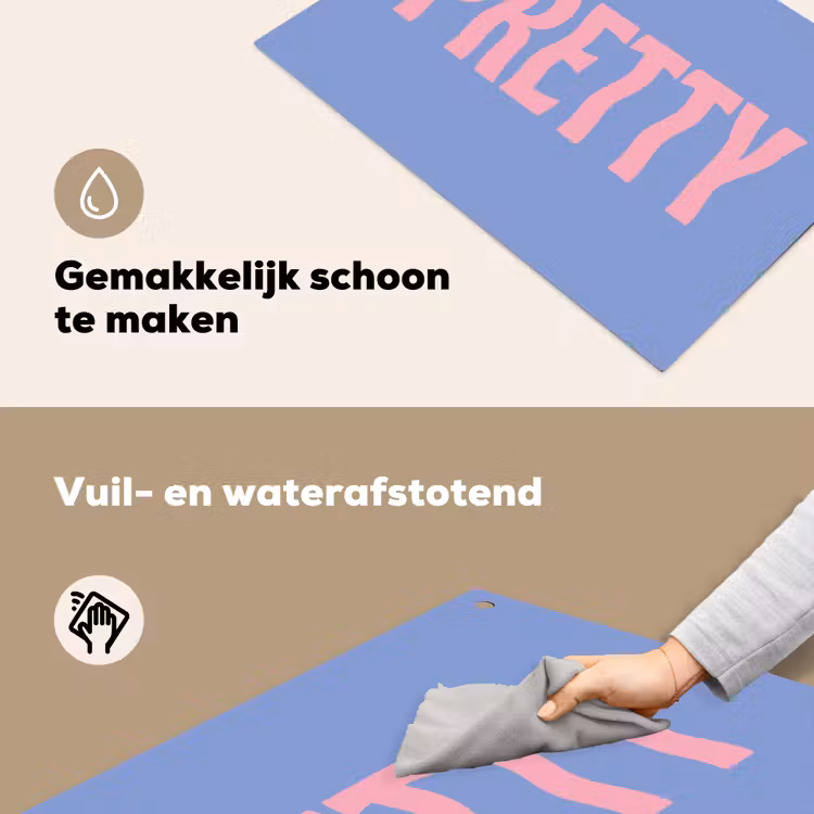 Pretty - Roze - Blauw - Golvend Inductie beschemer met haakjes klein -ky-schoon-nl
