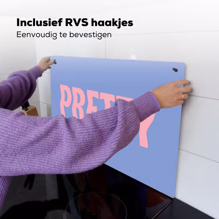 Pretty - Roze - Blauw - Golvend Inductie beschemer met haakjes klein -ky-ophangen-nl