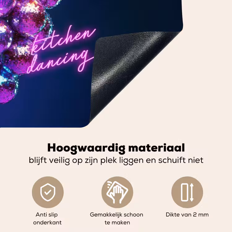 Quote - Neon - Disco - Druiven Inductie beschemer met haakjes klein -ky-onderkant-nl