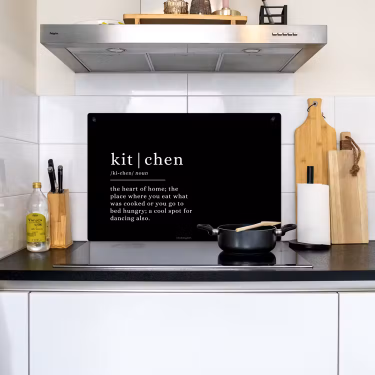 Inductiebeschermer & spatscherm (2in1) - Quote - Zwart - Definitie keuken - Quote - Zwart - Definitie keuken Inductie beschemer met haakjes klein
