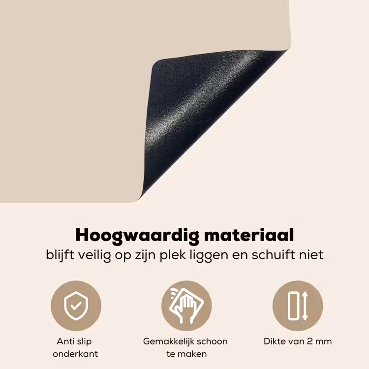 Raw - Linen - Nude Inductie beschemer met haakjes klein 777 -ky-onderkant-nl