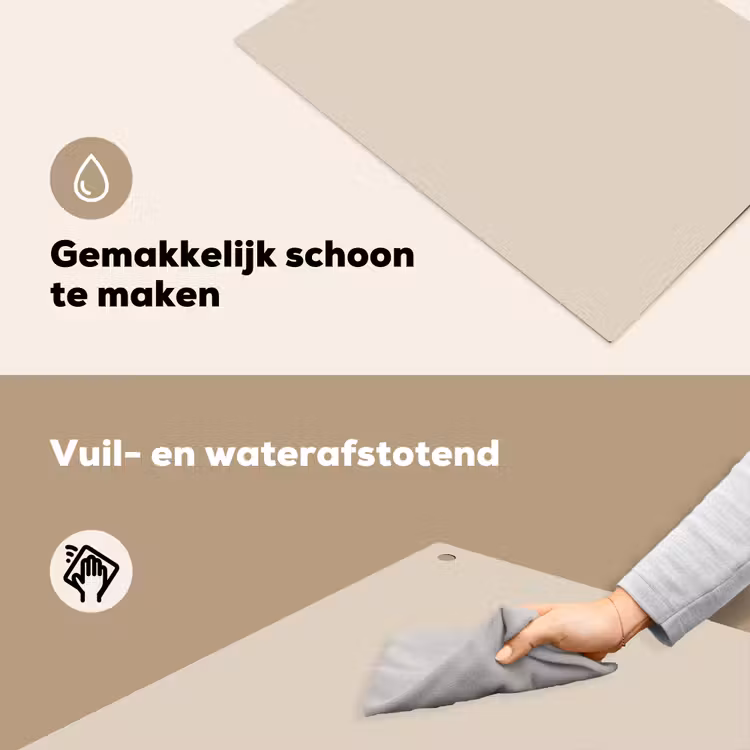 Raw - Linen - Nude Inductie beschemer met haakjes klein 777 -ky-schoon-nl
