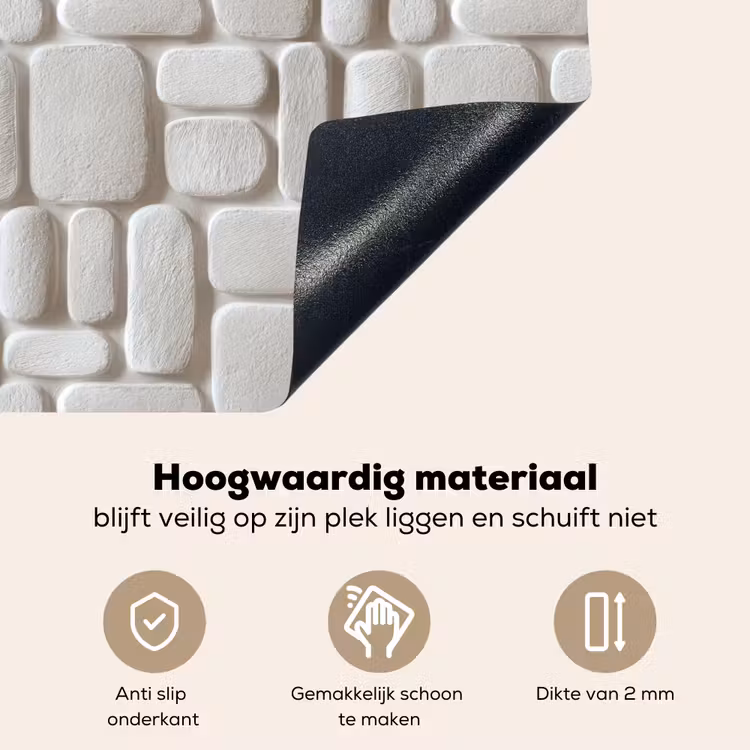 Reliëf - Structuur - Wit Inductie beschemer met haakjes klein 777 -ky-onderkant-nl