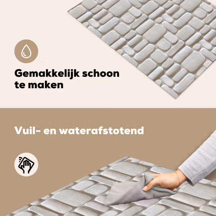 Reliëf - Structuur - Wit Inductie beschemer met haakjes klein 777 -ky-schoon-nl