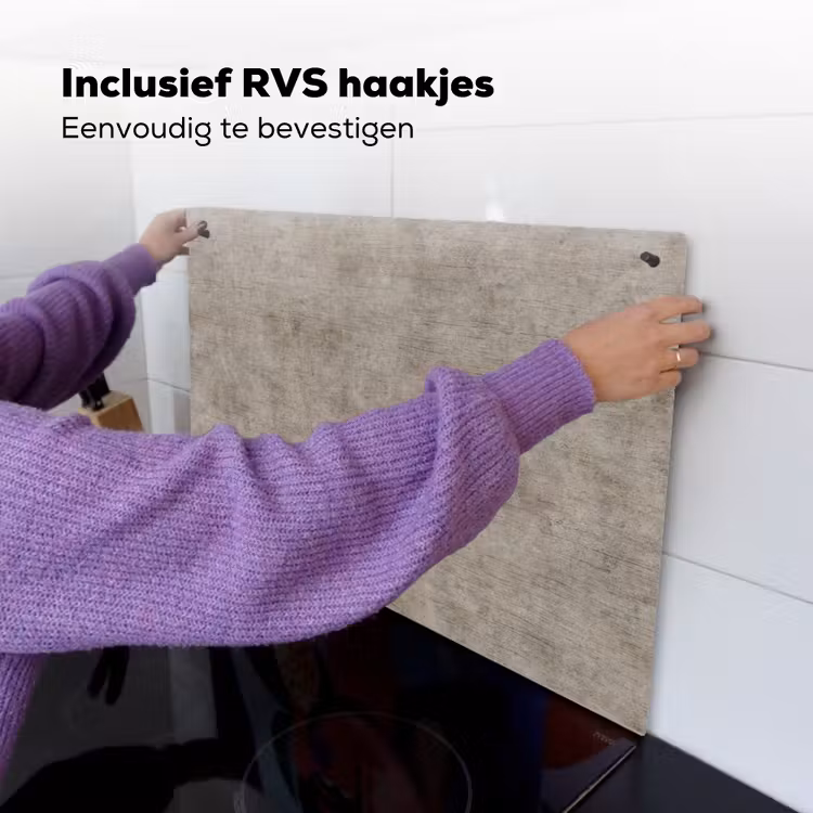 Retro - Beton - Patroon Inductie beschemer met haakjes klein 777 -ky-ophangen-nl